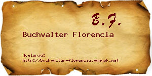 Buchvalter Florencia névjegykártya